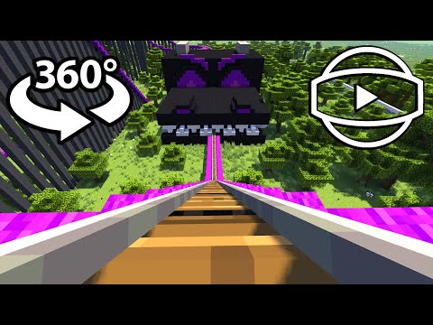DRAGON ROLLER COASTER 360° Video - Minecraft VR