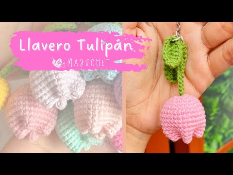 LLAVERO TULIPÁN A CROCHET |FÁCIL | SAN VALENTÍN PRINCIPIANTES | MAJUCHET