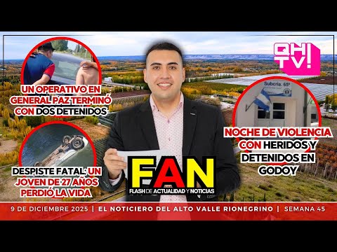 DESPISTE FATAL en RUTA 151 / NOCHE de VIOLENCIA y DETENIDOS en GODOY | FAN 9/12 | QHtv!