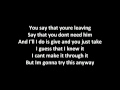 All American Rejects - Fallin Apart - LYRICS