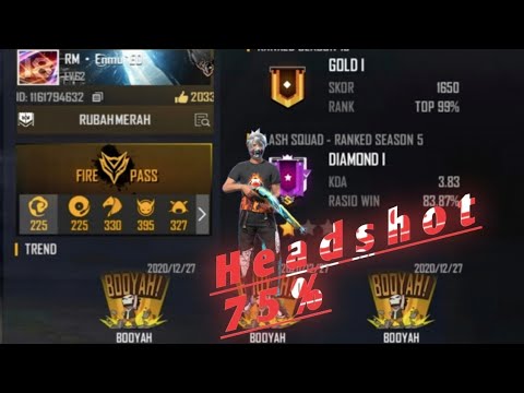 Free Fire: Headshot Rate 75%🎯