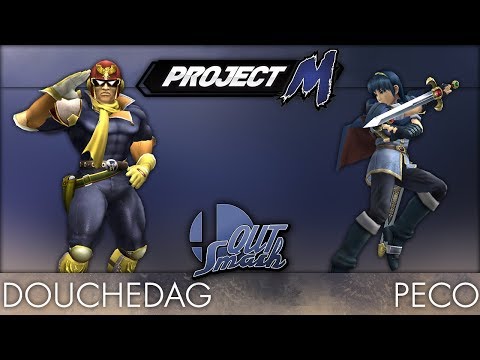 QUT Smash 6 Project M  - LR2 - Douchedag (Jigglypuff, Captain Falcon) vs peco (Marth)