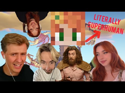 Content Creators being SHOCKED at Geminitay's building skills for 5 minutes and 2 seconds