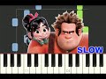 SLOW Piano Tutorial ONE MINUTE TO WIN IT From Wreck It Ralph Disney With Free Sheet Music Pdf