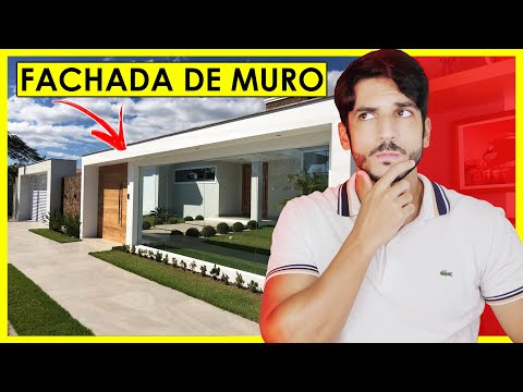 FACHADA DE MURO DE CASAS MODERNAS E SIMPLES