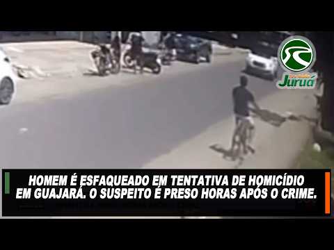 Homem é esfaqueado em tentativa de homicídio em Guajará. O suspeito é preso horas após o crime.