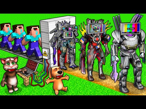 SECRET UPGRADE of CAMERA TV TITAN BOSS vs SPEAKER MAN and SKIBIDI TOILET in MINECRAFT animation