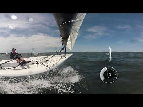 GRSC RS Aero dinghy sailing on Westerly Reach 360 deg video
