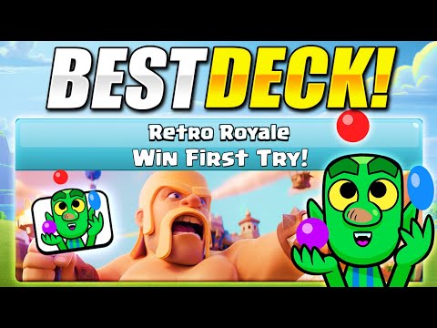 #1 Best Deck for Retro Royale Challenge in Clash Royale! Win New Emote!