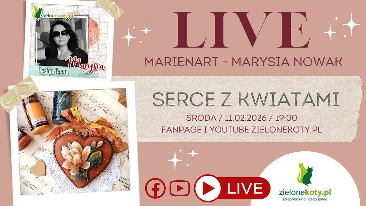 Serce z kwiatami z transmisji LIVE | Marysia