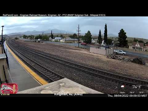 RailFanAZ - Kingman Railroad Museum, Kingman, AZ | BNSF Seligman Sub, MP 516.5 - PTZ