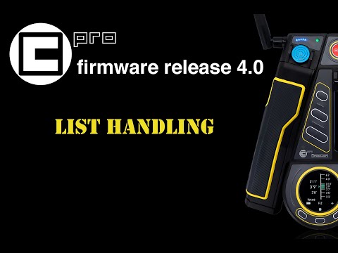 cPRO firmware release 4.0 - List handling