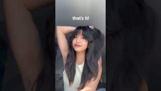 how i style my bangs with a straightener #youtubepartner