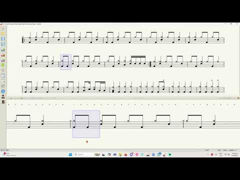 Shimotsuki Haruka - Youka to Yumeutsutsu unfinished drum sheet