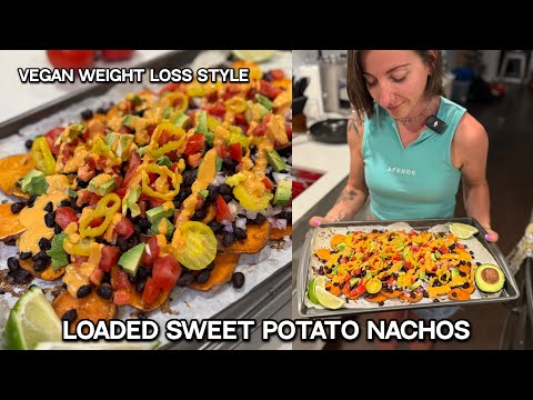 Sweet Potato Nachos / High Volume Low Calorie Meal for Weight Loss