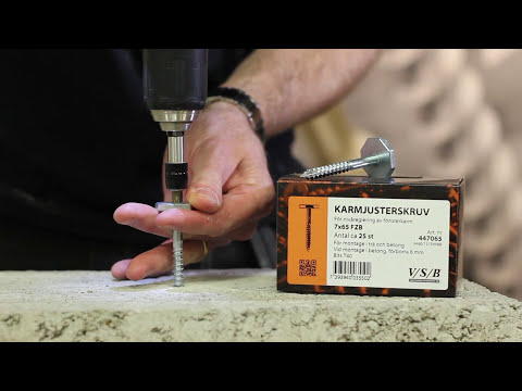 Karmjusterskruv V/S/B - monteringsanvisning