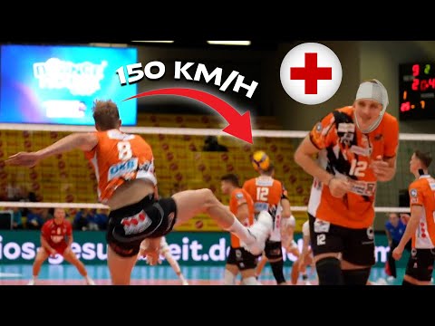 Mit 150 km/h den Aufschlag an den DEIJTZ GEDONNERT! *NASENBLUTEN*