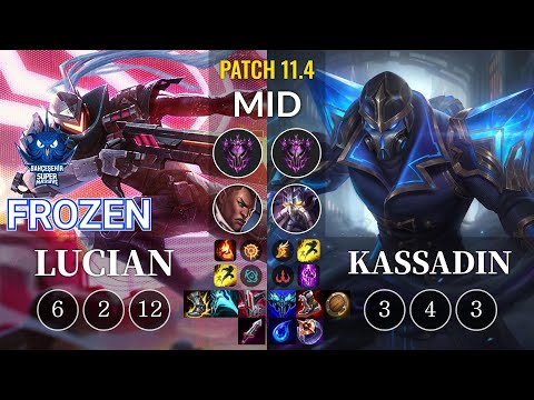 SUP Frozen Lucian vs Kassadin Mid - KR Patch 11.4