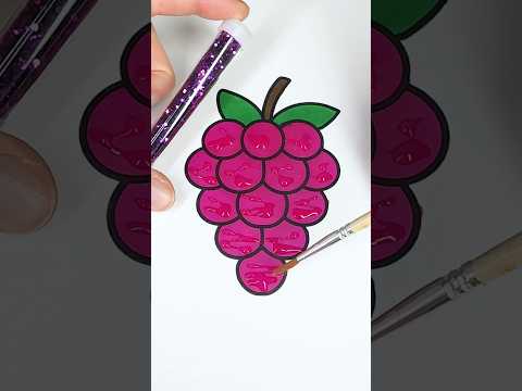 ✨🍇✨#glitter #glitterart #colorfulcreativekids #fruit #grape #purple #color
