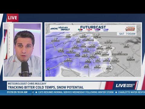 How much snow will Charlotte, NC get this weekend? Winter storm update 1/29/26