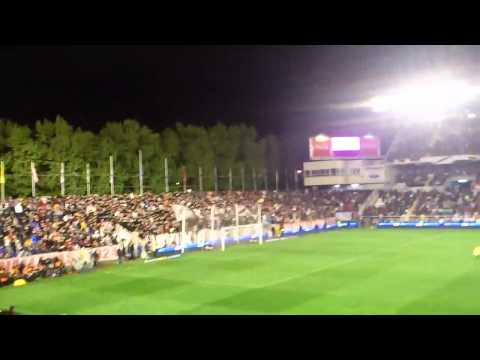 Rayo Vallecano fans v Barça  Hinchas del Rayo cantando frente el Barça 29/4/2012 LA LIGA