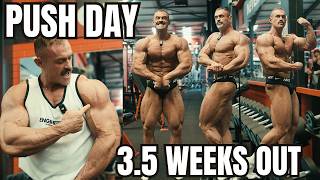 PUSH DAY AT 3.5 WEEKS OUT // HOW TO BLOW UP YOUR UPPER SHELF