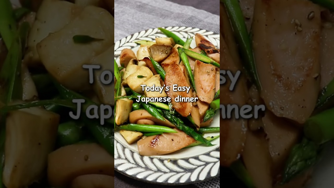 Easy Japanese After-Work Dinner : Fish Sausage Stir-Fry #japanesefood  #cooking  #foodshorts #shorts