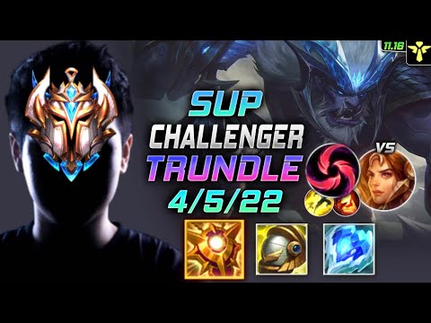 Challenger Trundle Support vs Leona - 챌린저 서폿 트런들 템트리 룬 솔라리 칼날비 トランドル Трандл 巨魔之王 特朗德 - LOL KR 11.16