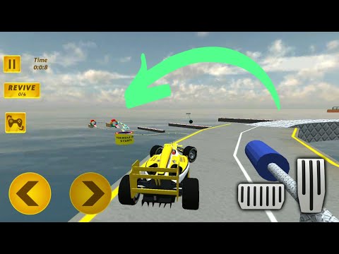 Impossible Formula Car Stunts - Yellow Car | Android Gameplay Walkthrough