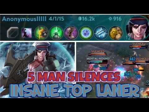 5 MAN SILENCE CATHERINE TOP LANE IS OP - VAINGLORY 5V5 RANKED GAMEPLAY