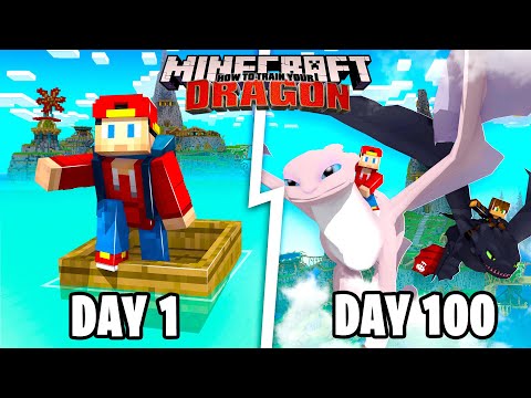 I Spent 100 Days in the Minecraft HOW TO TRAIN YOUR DRAGON World... Here's What Happened