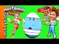 Giant POWER RANGERS Surprise Egg Adventure With Dino Charge Toys