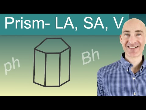 Prism Lateral Area, Surface Area and Volume