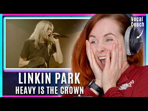 Will Her Voice Break?! | Vocal Coach Analysis | Linkin Park - Heavy Is The Crown Reaction