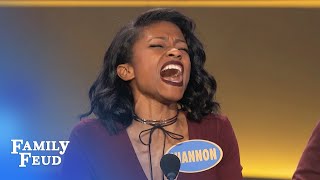Shannon can SING! | Family Feud