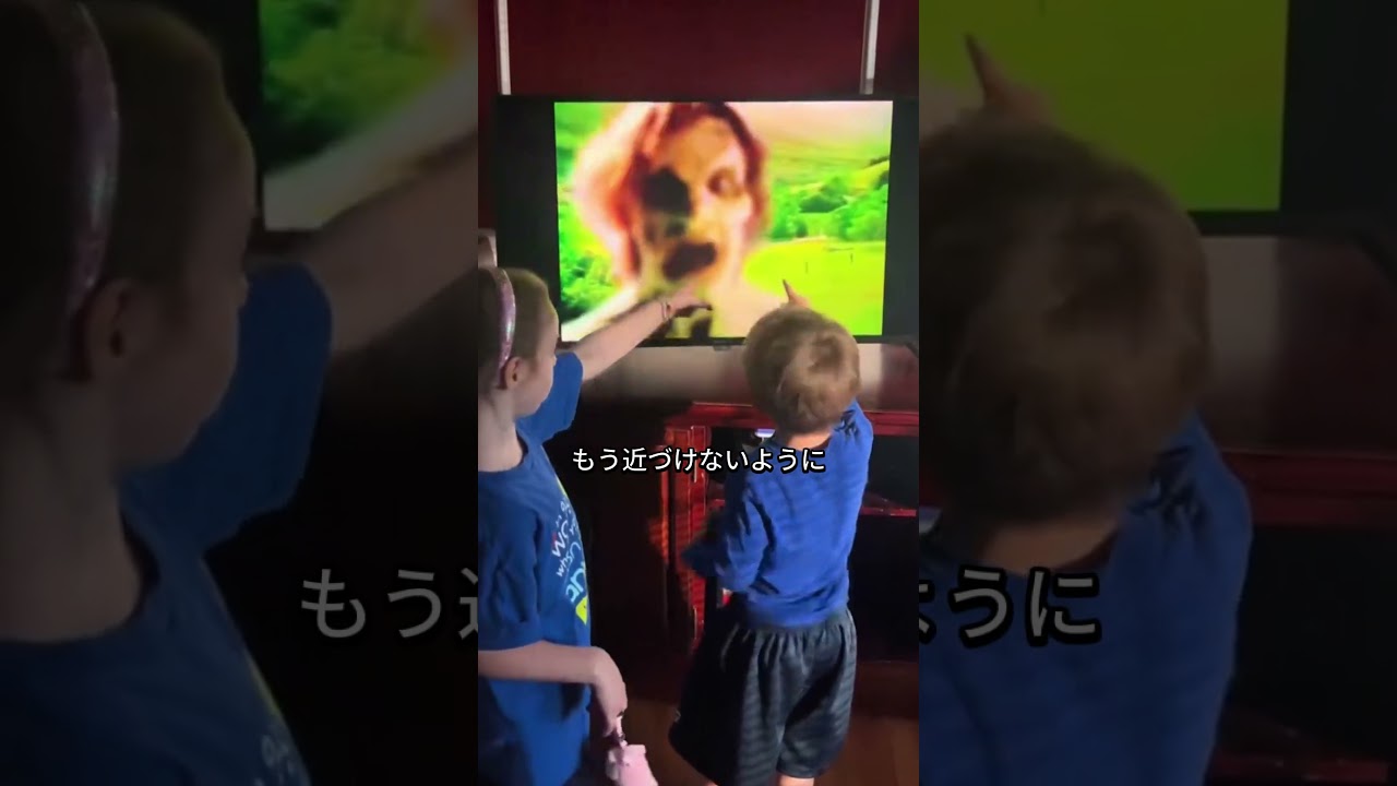 テレビを近くで見せないようにした。