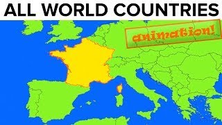 All World Countries · Map + Flag + Capital City +