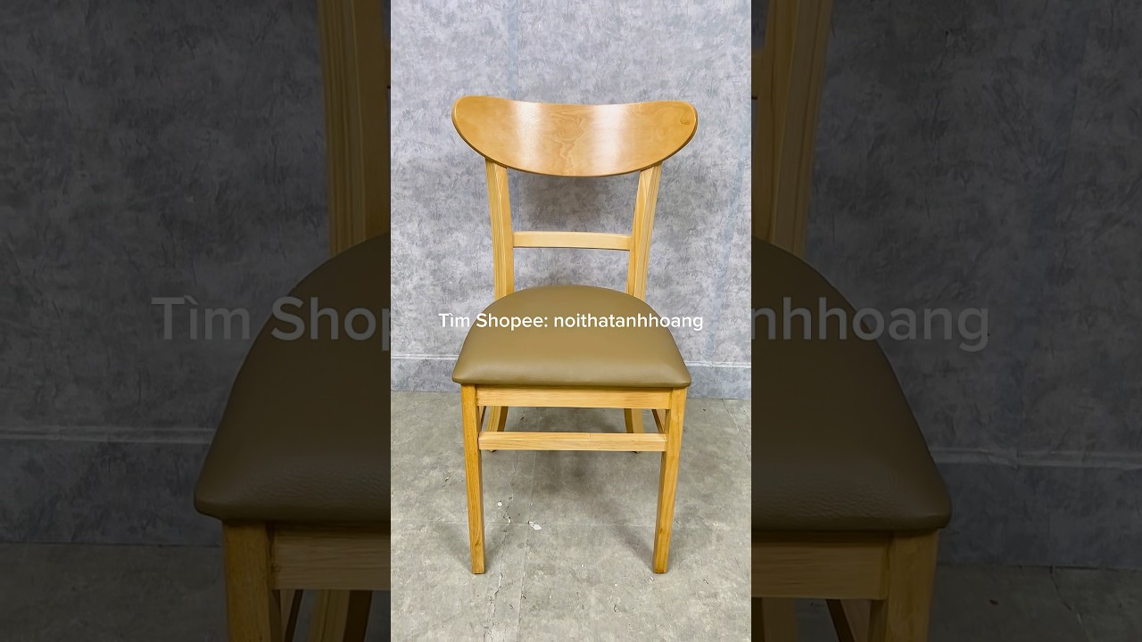 Ghế Gỗ Lưng Trăng – Bọc Nệm Êm, Dùng Ăn, Học, Nhà Hàng, Cafe