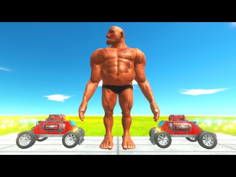 Duo Dynamite Car Rammed Giant Units | Animal Revolt Battle Simulator