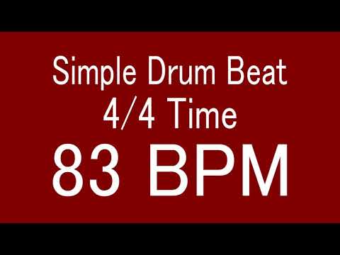 83 BPM 4/4 TIME SIMPLE STRAIGHT DRUM BEAT FOR TRAINING MUSICAL INSTRUMENT / 楽器練習用ドラム