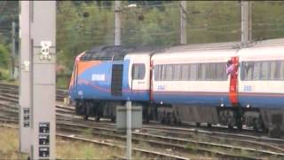 preview picture of video 'EMT HST departs Carlisle with The Settle and Carlisle 125 Special 18.8.12'