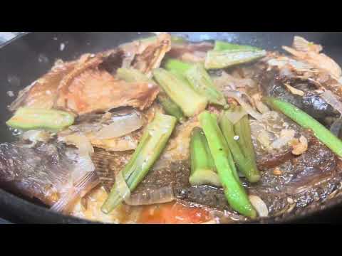 QUICK AFRICAN LUNCH || congolese dish || cook with me || FUFU,plantain,OKRA,and fish