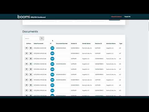 Boomi B2B EDI Dashboard Demo