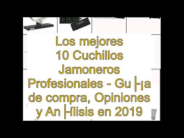 Vídeo relacionado con Quttin Cuchillo Jamonero, Hoja Afilada Remaches Acero Inoxidable, Molibdeno Vanadio, Jamon Serrano Iberico, Mango POM Resina Acetalica. Sybarite Negro, Hoja 25 cm