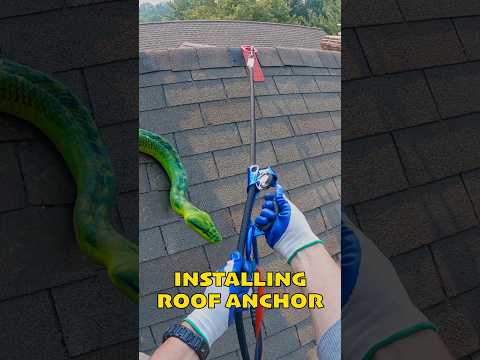 😬 HOW TO INSTALL TEMPORARY ROOF ANCHOR - 🅹🅾🅴 🅹🅴🆃​ #asmr #diy