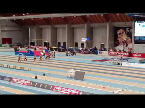 Alice Pagliarini wins the 60-meter dash at the Italian Indoor Championships in Ancona.