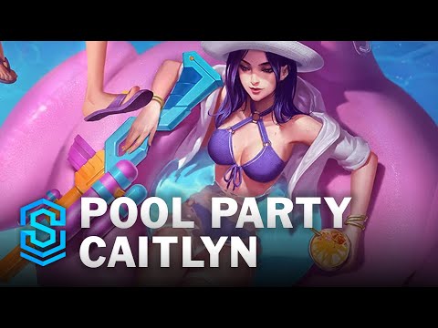 Pool Party Caitlyn (2021 ASU) Skin Spotlight - League of Legends