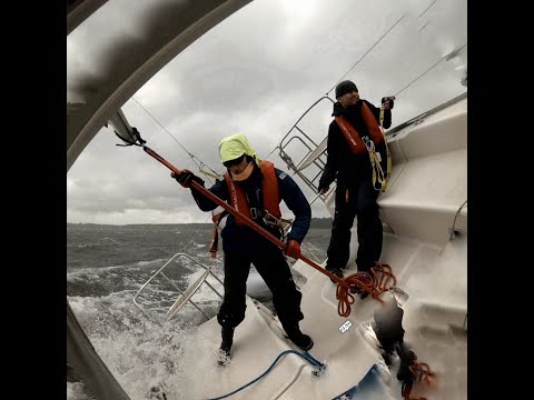 Segeltörn bei Starkwind in der Flensburger Förde
