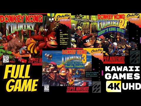 Donkey Kong Country TRILOGY COLLECTION [SNES] Gameplay Walkthrough FULL GAME🔴