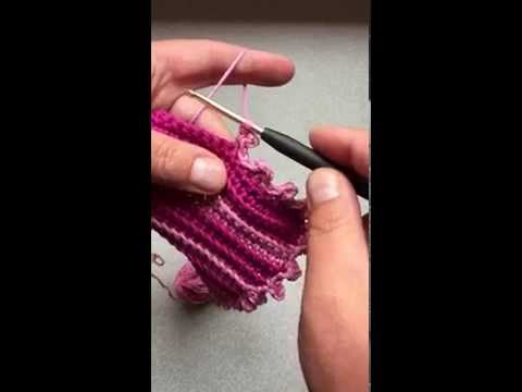 Topflappen, Mausezähnchen häkeln, Picots häkeln